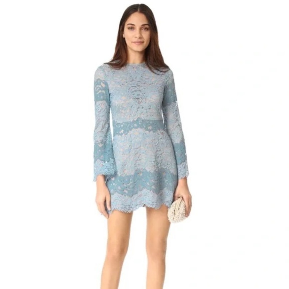WAYF Dream Lover Blue Lace Dress Size M